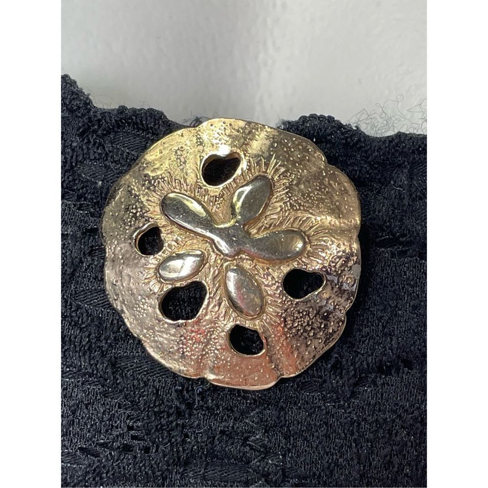 Signed Craft Gd Tone Sa d Dollar Brooch